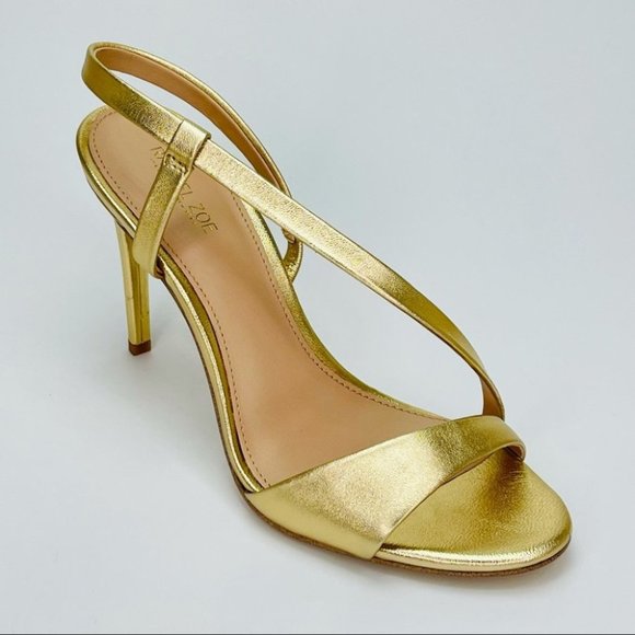 Rachel Zoe Nina Gold Leather Women’s Sandals - Picture 13 of 14